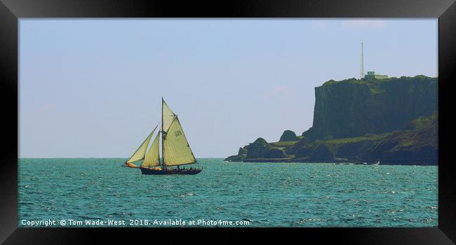 Pegasus passing Berry Head Framed Print by Tom Wade-West