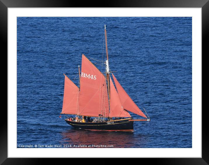 Brixham Trawler Pilgrim  Framed Mounted Print by Tom Wade-West