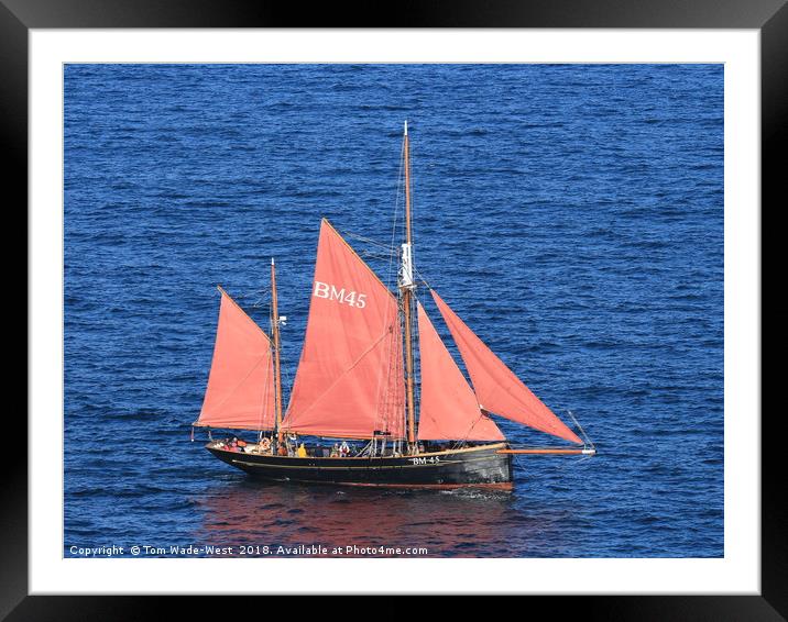 Brixham Trawler Pilgrim  Framed Mounted Print by Tom Wade-West