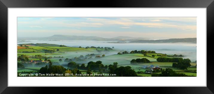 Misty Monmouthshire Morning Framed Mounted Print by Tom Wade-West