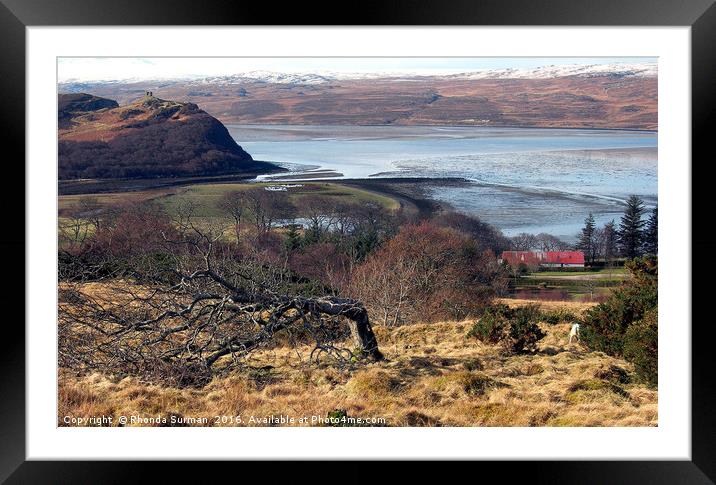 Castle Varrich on the Kyle of Tongue Framed Mounted Print by Rhonda Surman