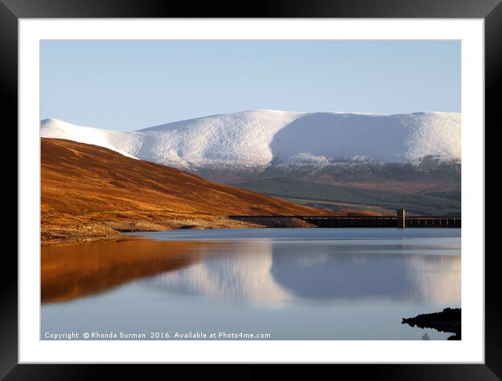 Winter at Loch Glascarnoch Framed Mounted Print by Rhonda Surman
