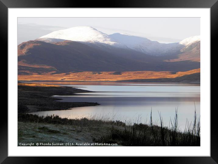 Loch Glascarnoch Framed Mounted Print by Rhonda Surman