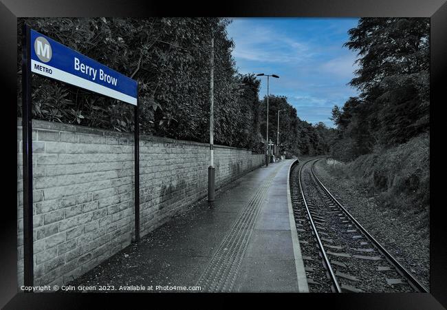 Berry Brow Railway Station Framed Print by Colin Green