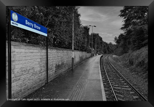 Berry Brow Railway Station Framed Print by Colin Green