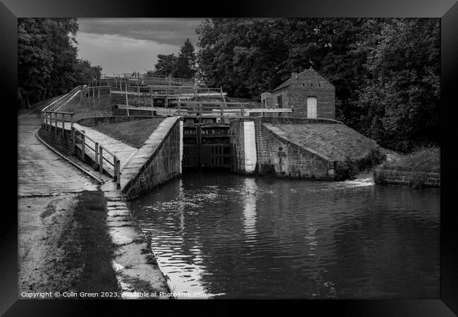 Five Rise Locks Framed Print by Colin Green