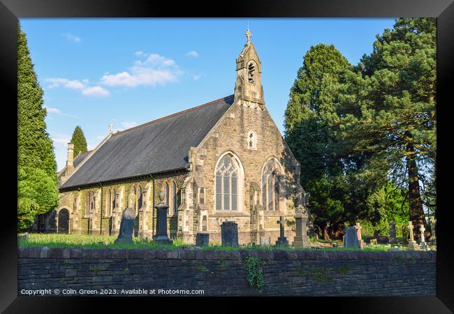 Church of St John the Baptist, Rogerstone Framed Print by Colin Green