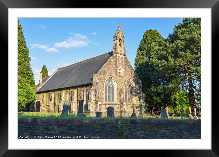 Church of St John the Baptist, Rogerstone Framed Mounted Print by Colin Green