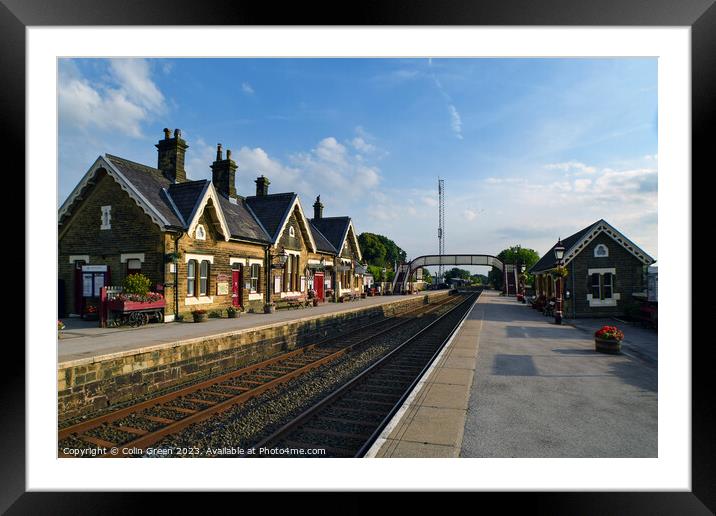 Settle Railway Station Framed Mounted Print by Colin Green
