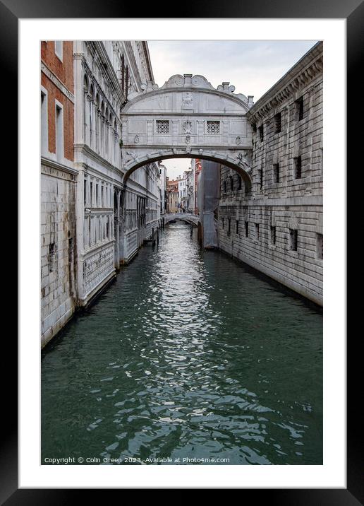 Bridge of Sighs Framed Mounted Print by Colin Green