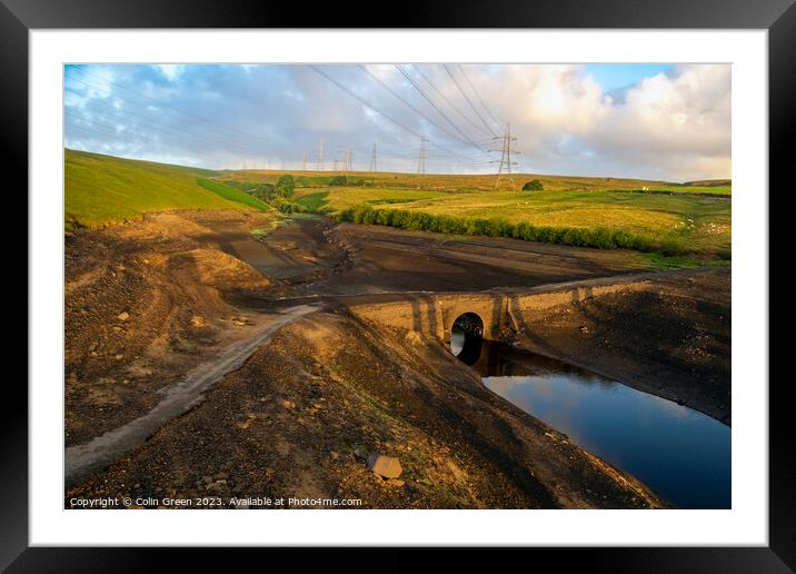 Old Packhorse Bridge at Baitings Reservoir Framed Mounted Print by Colin Green