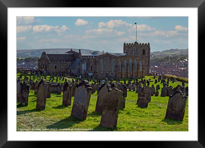 St Mary's Church, Whitby Framed Mounted Print by Colin Green