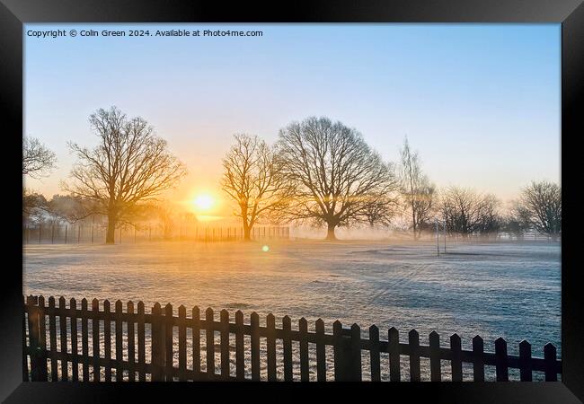 Wing Sunrise Framed Print by Colin Green