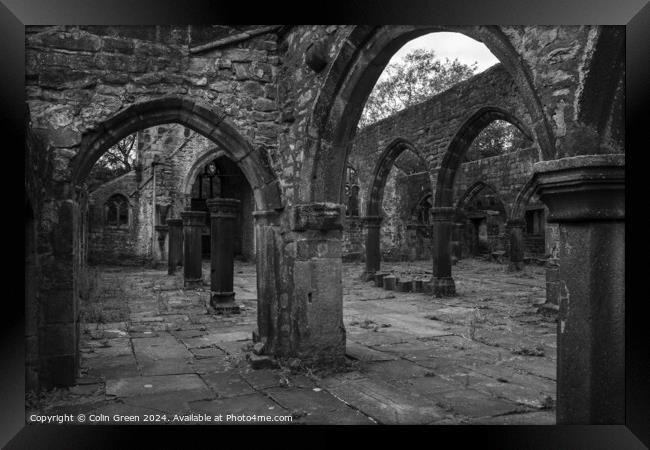Inside the Ruined Church of St Thomas a Becket, Heptonstall Framed Print by Colin Green