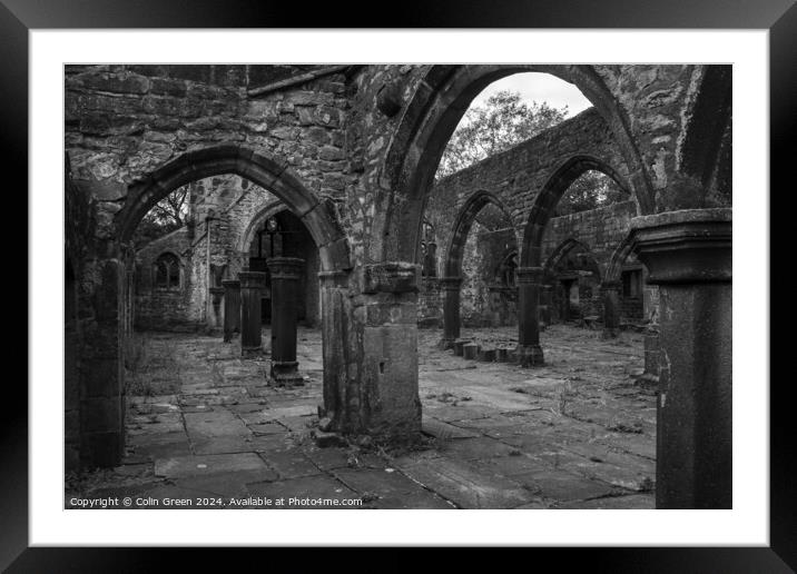 Inside the Ruined Church of St Thomas a Becket, Heptonstall Framed Mounted Print by Colin Green