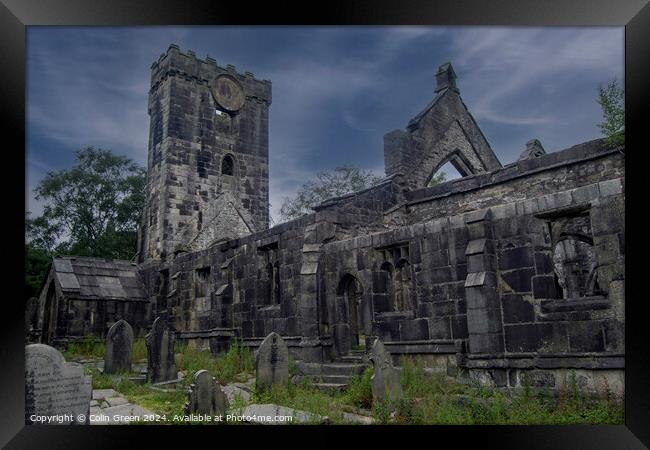 Ruins of the Church of St Thomas a Becket, Heptonstall Framed Print by Colin Green