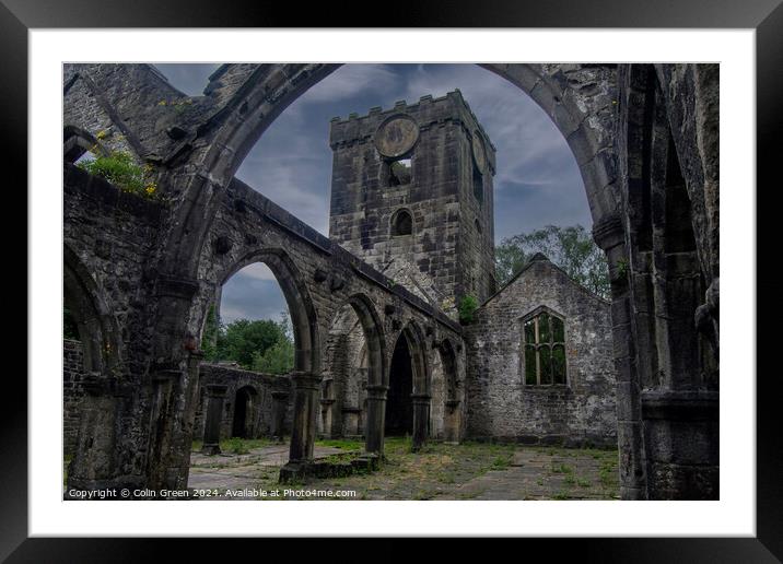 Ruins of the Church of St Thomas a Becket, Heptonstall Framed Mounted Print by Colin Green