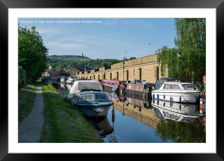 Huddersfield Broad Canal towards Aspley Framed Mounted Print by Colin Green