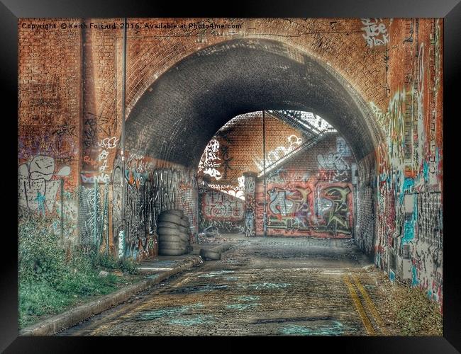 Urban Graffiti Arch Framed Print by Keith Folkard