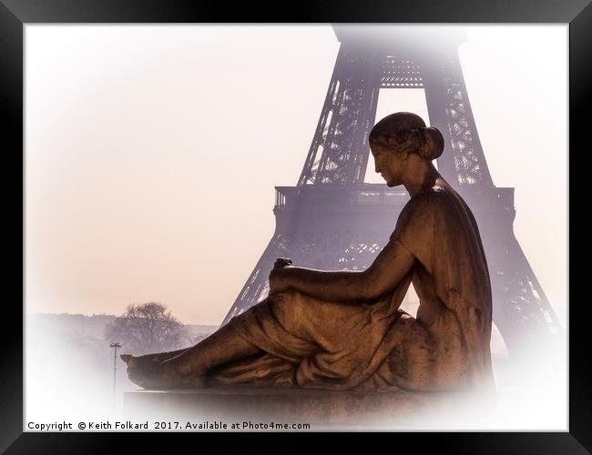 Trocadero and Eiffel Tower Paris Framed Print by Keith Folkard