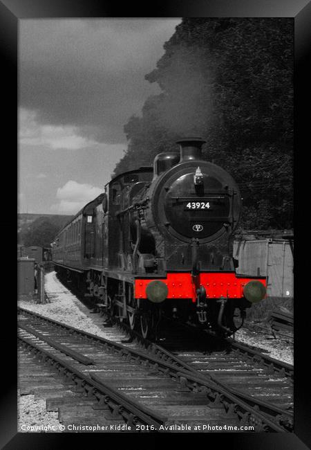 Steaming through Framed Print by Christopher Kiddle