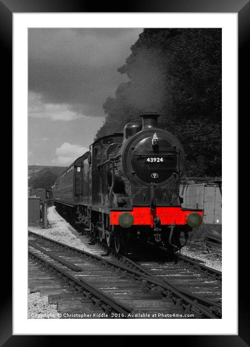 Steaming through Framed Mounted Print by Christopher Kiddle