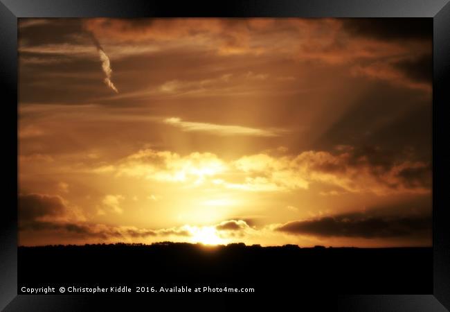 Halifax Sunset Framed Print by Christopher Kiddle