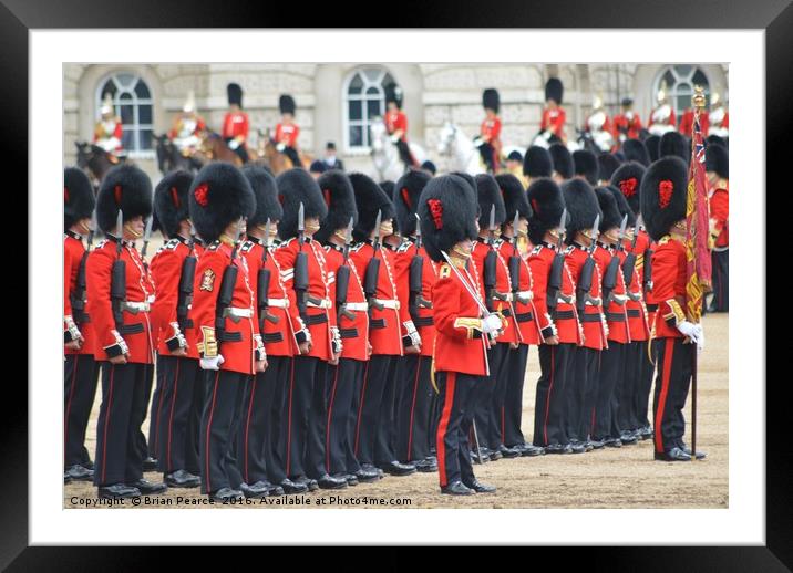 The Queens Guard Framed Mounted Print by Brian Pearce