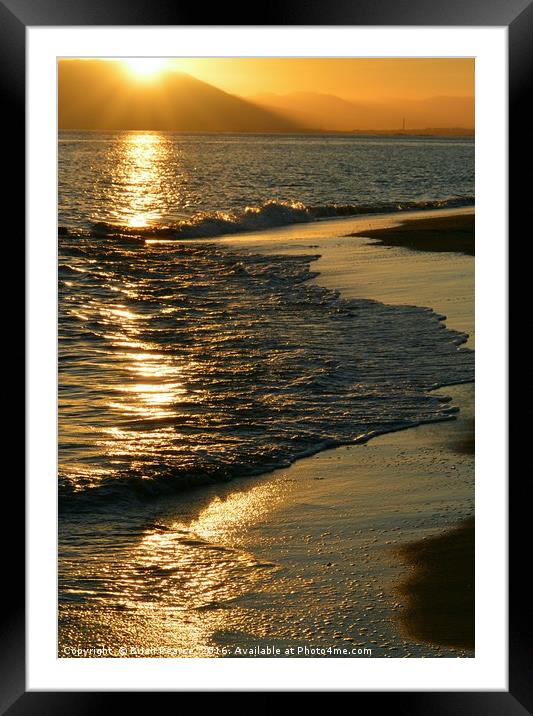 Sunset over Malaga Framed Mounted Print by Brian Pearce
