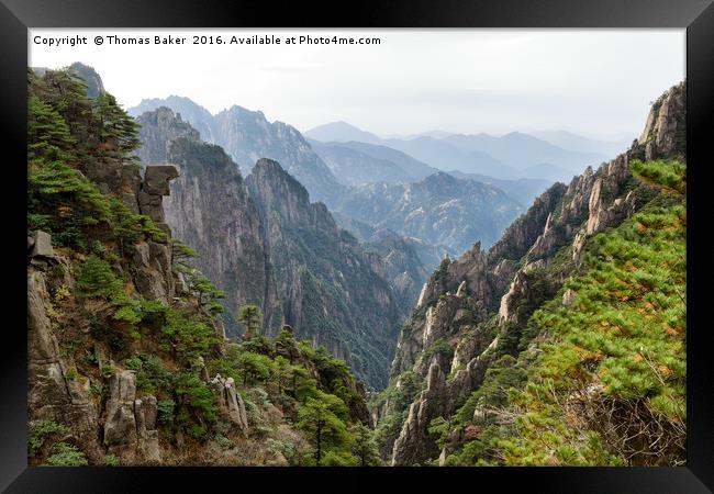 Mountains Framed Print by Thomas Baker