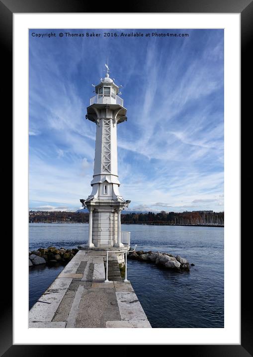 Lighthouse  Framed Mounted Print by Thomas Baker