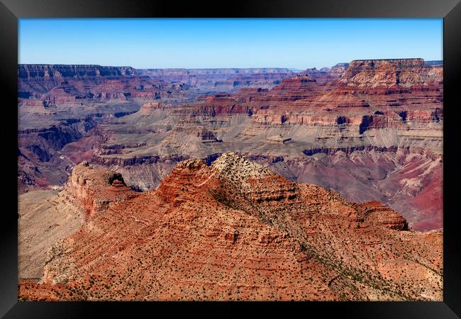 Scenic Grand Canyon during late summer season  Framed Print by Thomas Baker