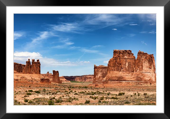 Monument Valley Navajo Tribal Park in America duri Framed Mounted Print by Thomas Baker