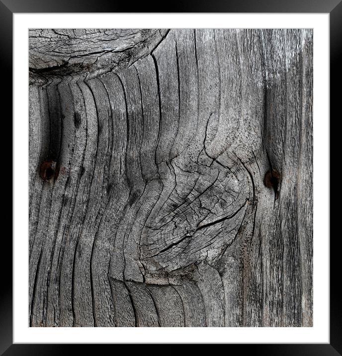 Aged wood texture background in filled frame forma Framed Mounted Print by Thomas Baker