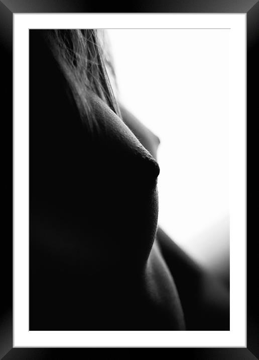 attractive model undressed in B/W Framed Mounted Print by sharon hitman