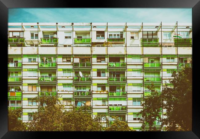 Communist Building Apartments Framed Print by Radu Bercan