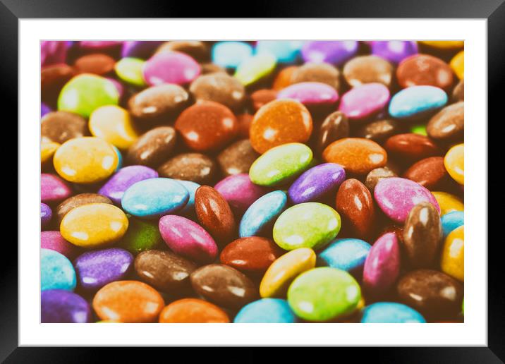 Sweet Colorful Candy Framed Mounted Print by Radu Bercan