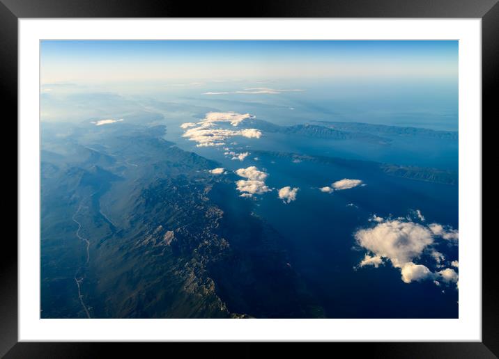 High Altitude Photo Of Planet Earth Horizon Framed Mounted Print by Radu Bercan