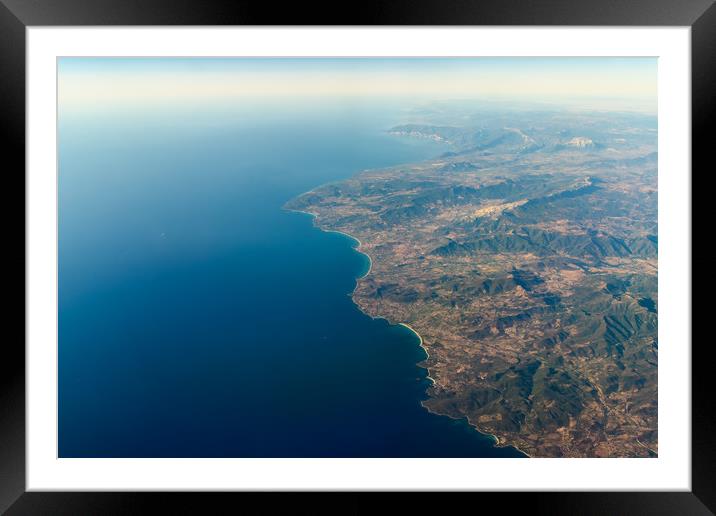 High Altitude Photo Of Planet Earth Horizon Framed Mounted Print by Radu Bercan
