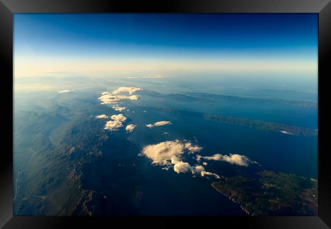 Earth Islands And Mediterranean Sea At 10.000m Alt Framed Print by Radu Bercan