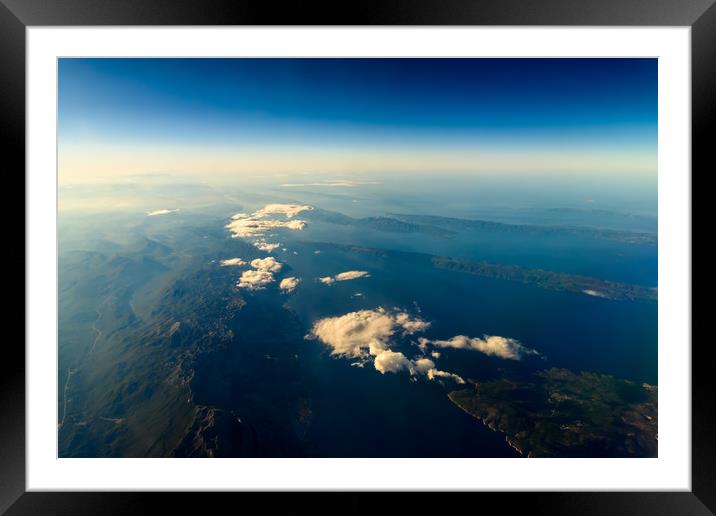Earth Islands And Mediterranean Sea At 10.000m Alt Framed Mounted Print by Radu Bercan