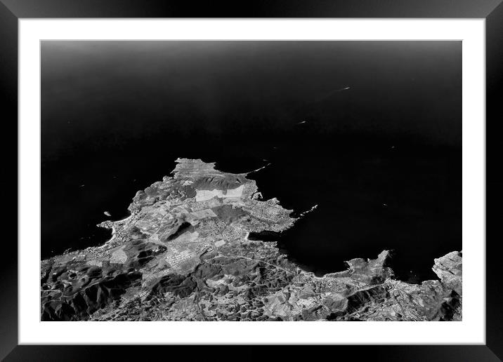 Palma de Mallorca And Balearic Sea At 10.000m Alti Framed Mounted Print by Radu Bercan