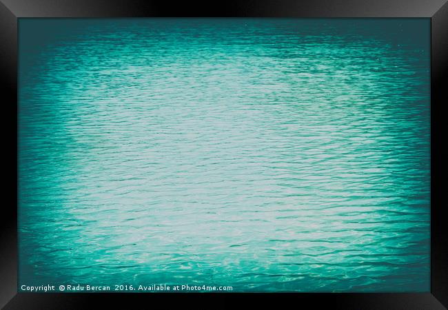 Clear And Calm Blue Ocean Water Framed Print by Radu Bercan