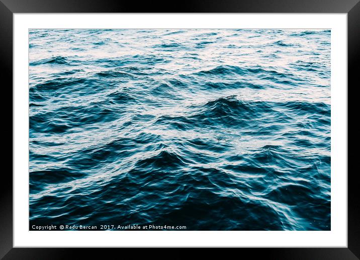 Ocean Waves Abstract Framed Mounted Print by Radu Bercan