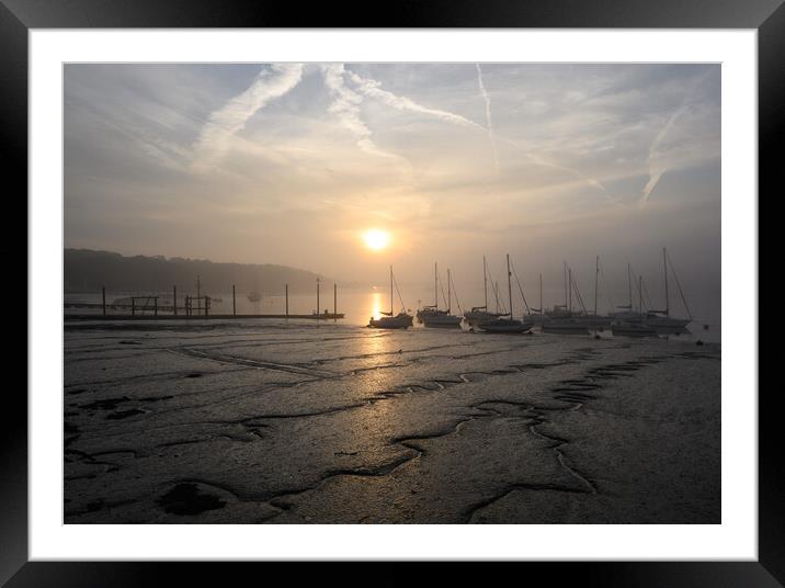 Sunrise on the Medway at Upnor Framed Mounted Print by Rob Lucas