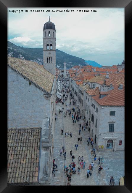 "A Timeless Tapestry: Dubrovnik's Rebirth" Framed Print by Rob Lucas