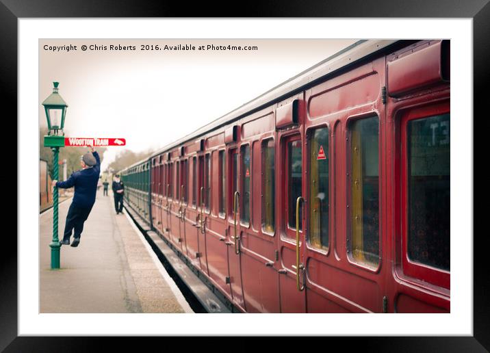 Train to Wooton during the wartime Framed Mounted Print by Chris Roberts