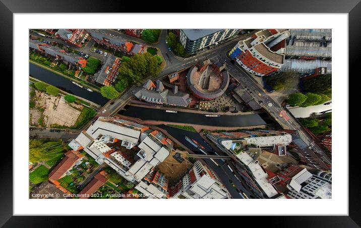 Canal Living Birmingham Framed Mounted Print by Catchavista 