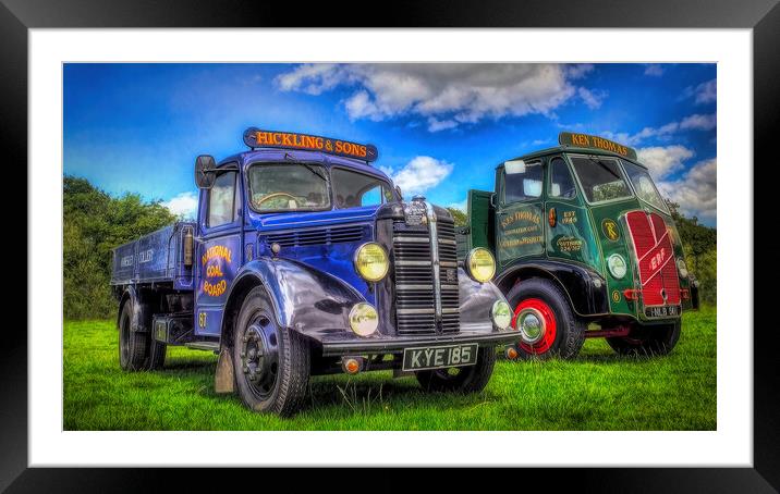 "Historic Commercial Vehicles Unveiled" Framed Mounted Print by Catchavista 