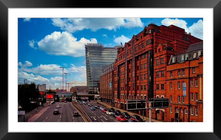 Great Charles Street Queensway Framed Mounted Print by Catchavista 